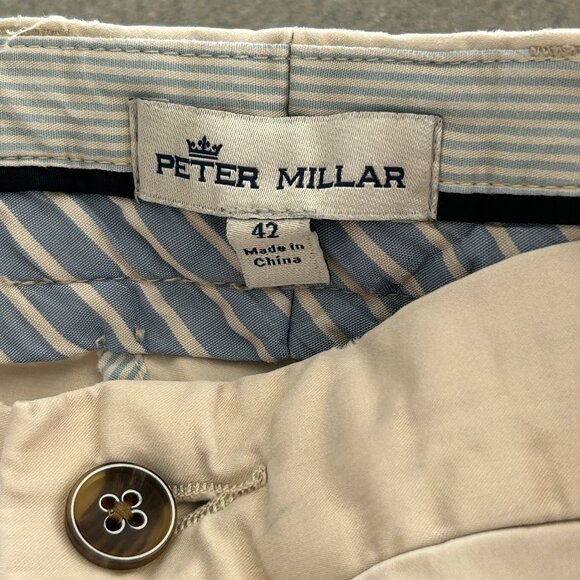 Peter Millar Men's Khaki Pants - Lt Tan - Size 42 - Picture 2 of 10